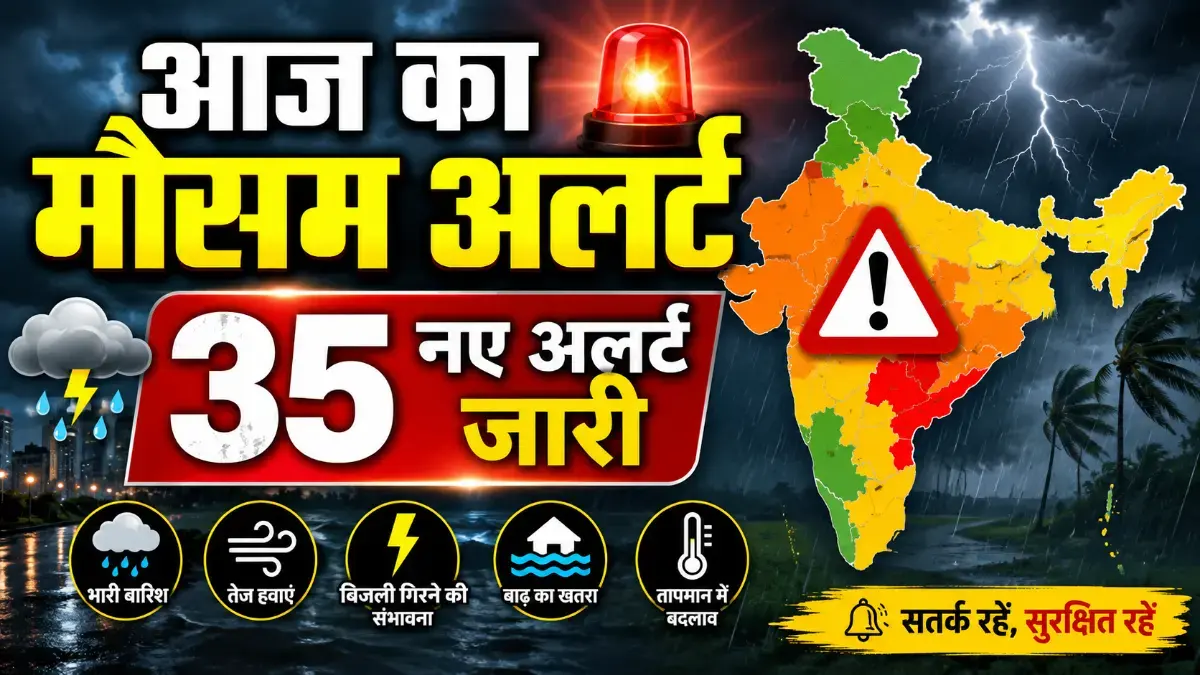 Weather Alert: आज का मौसम की लाइव चेतावनियां और सुरक्षा गाइड